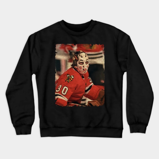 Murray Bannerman - Chicago Blackhawks, 1980 Crewneck Sweatshirt by Momogi Project